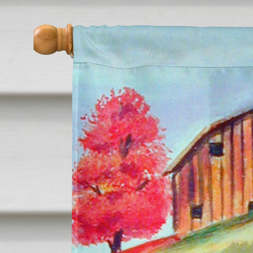 Tabby Cat in Pumpins House Flag 28x40 Porch Sleeve Pole Decorative Outside Yard Banner Artwork Wall Hanging, Polyester
