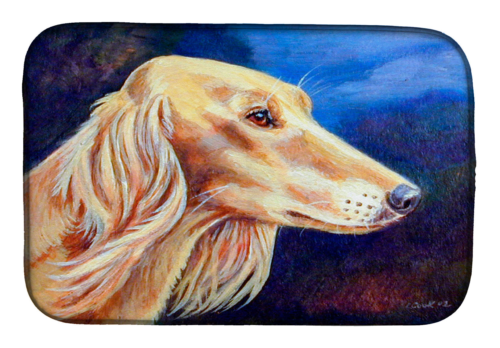 Saluki Dish Drying Mat Absorbent Dish Drying Mat Pad for Kitchen Counter Dish Drainer Mat for Countertop, 14 x 21", Multicolor