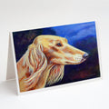 Saluki Greeting Cards Pack of 8 Blank Cards with Envelopes Whimsical A7 Size 5x7