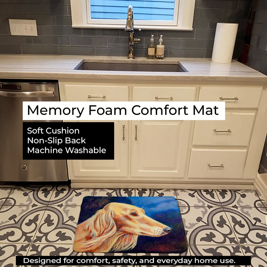 Saluki Memory Foam Kitchen Mat Machine Washable Anti-Fatigue Cushion Comfort Bath or Kitchen Rug