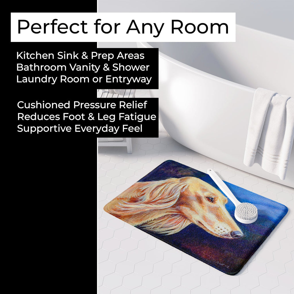 Saluki Memory Foam Kitchen Mat Machine Washable Anti-Fatigue Cushion Comfort Bath or Kitchen Rug