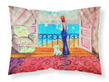 Westie with Mom and a view Standard Pillowcase Lightweight Super Soft Easy Care Decorative Artwork Pillowcase, Standard
