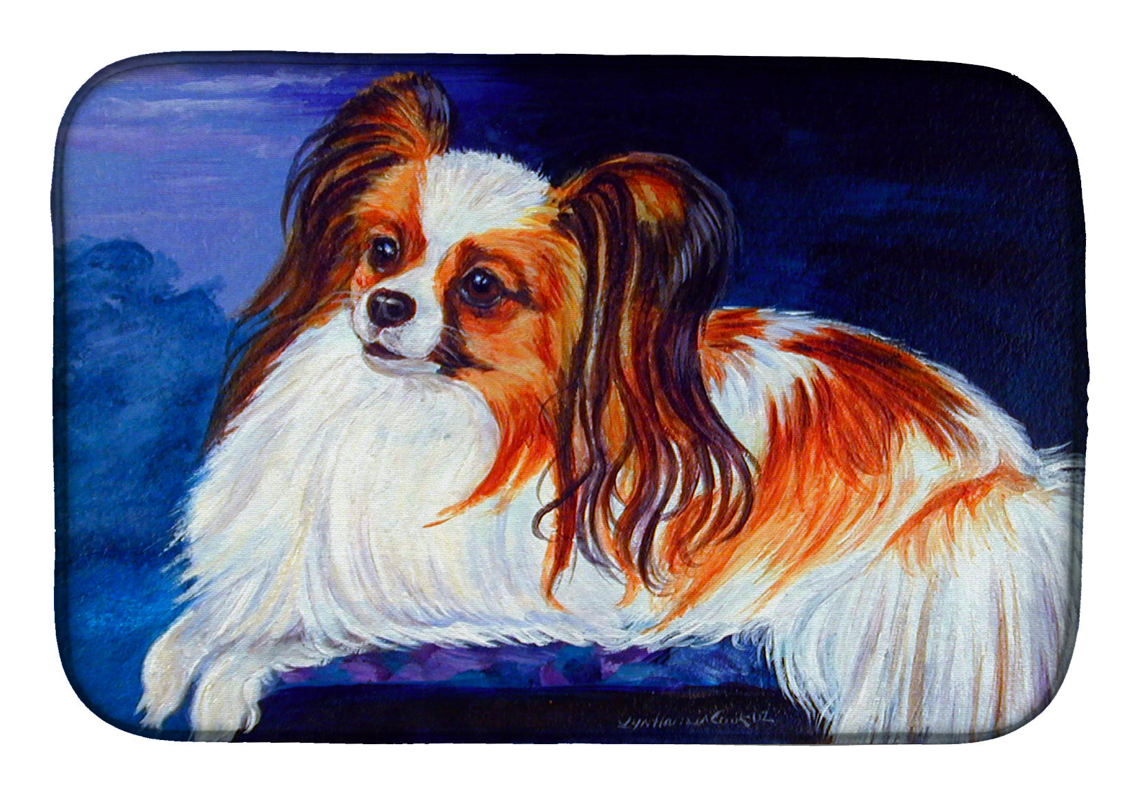 Papillon Dish Drying Mat Absorbent Dish Drying Mat Pad for Kitchen Counter Dish Drainer Mat for Countertop, 14 x 21", Multicolor