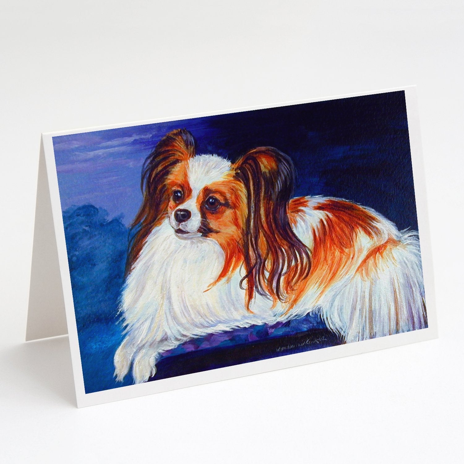 Papillon Greeting Cards Pack of 8 Blank Cards with Envelopes Whimsical A7 Size 5x7