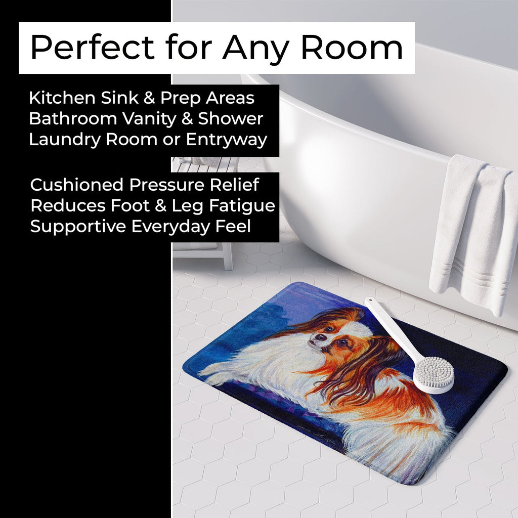 Papillon Memory Foam Kitchen Mat Machine Washable Anti-Fatigue Cushion Comfort Bath or Kitchen Rug