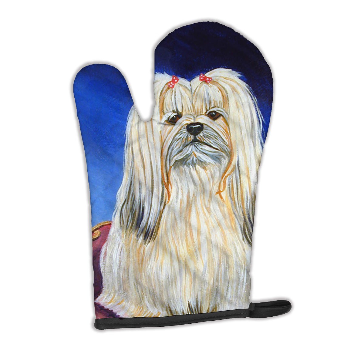 Lhasa Apso Oven Mitt Heat Resistant Thick Oven Mitt for Hot Pans and Oven, Kitchen Mitt Protect Hands, Cooking Baking Glove