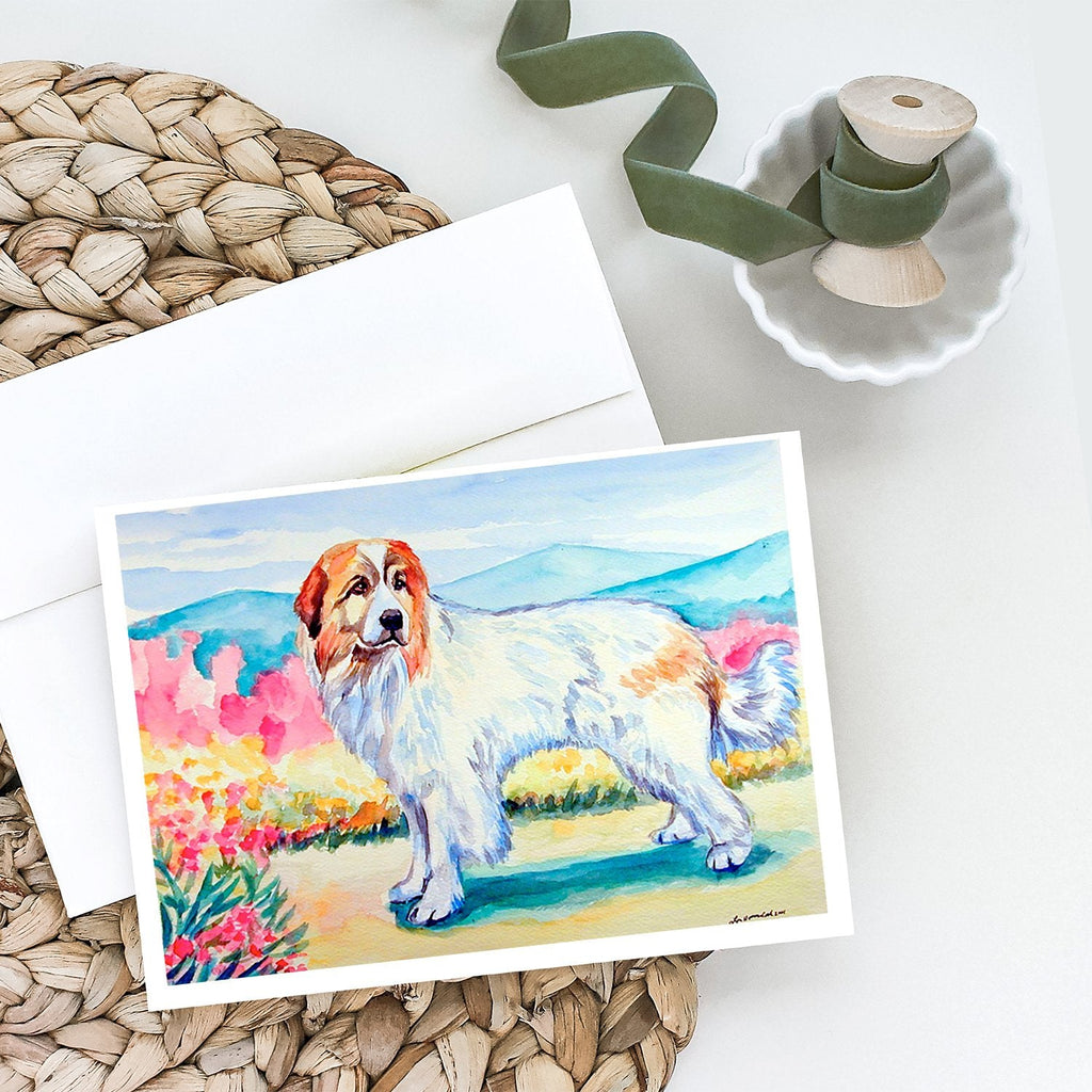 Great Pyrenees Greeting Cards Pack of 8 Blank Cards with Envelopes Whimsical A7 Size 5x7