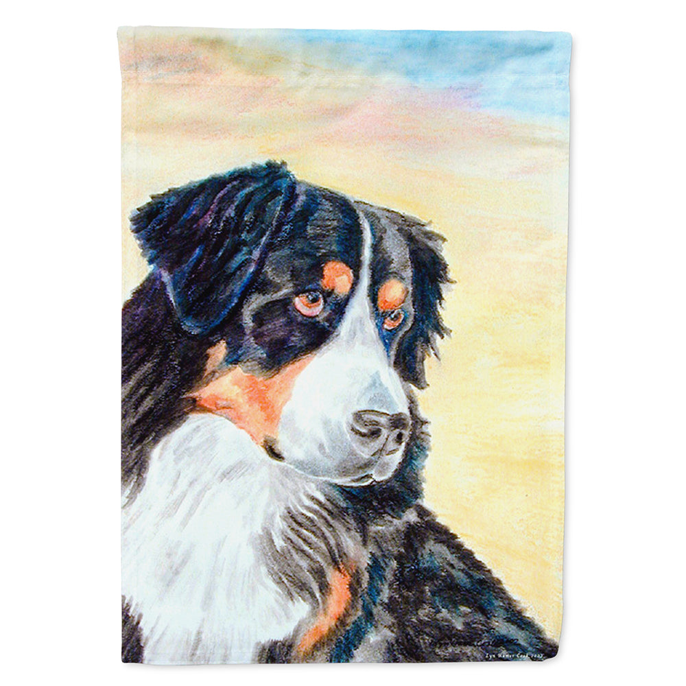 Bernese Mountain Dog House Flag 28x40 Porch Sleeve Pole Decorative Outside Yard Banner Artwork Wall Hanging, Polyester