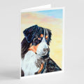 Bernese Mountain Dog Greeting Cards Pack of 8 Blank Cards with Envelopes Whimsical A7 Size 5x7