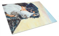Bernese Mountain Dog Cutting Board Tempered Glass Kitchen Cutting Surface, Heat Resistant Chopping, Non-Slip Feet, Food Prep & Serving