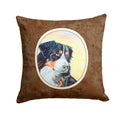 Bernese Mountain Dog Decorative Throw Pillow 14x14 Indoor Outdoor Accent Cushion, Fabric Cover with Insert for Sofa, Bed, Porch & Living Room