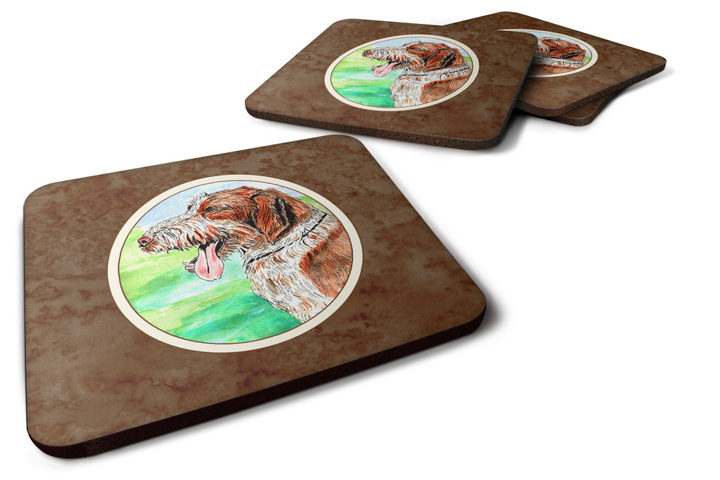 Italiano Spinone Foam Coasters Set of 4 Cup Coasters for Indoor Outdoor, Tabletop Protection, Anti Slip, Mouse pad Material