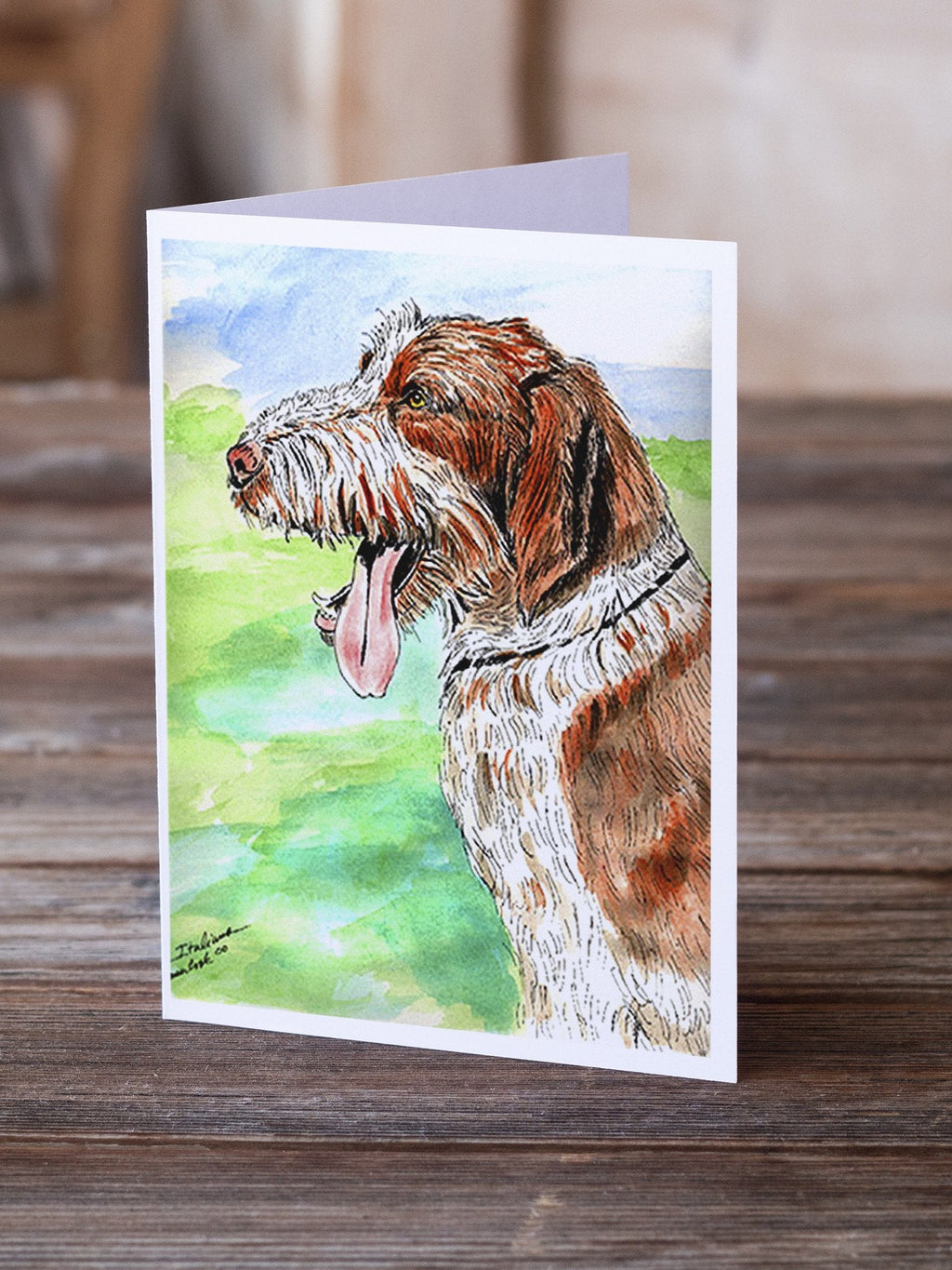 Italiano Spinone Greeting Cards Pack of 8 Blank Cards with Envelopes Whimsical A7 Size 5x7