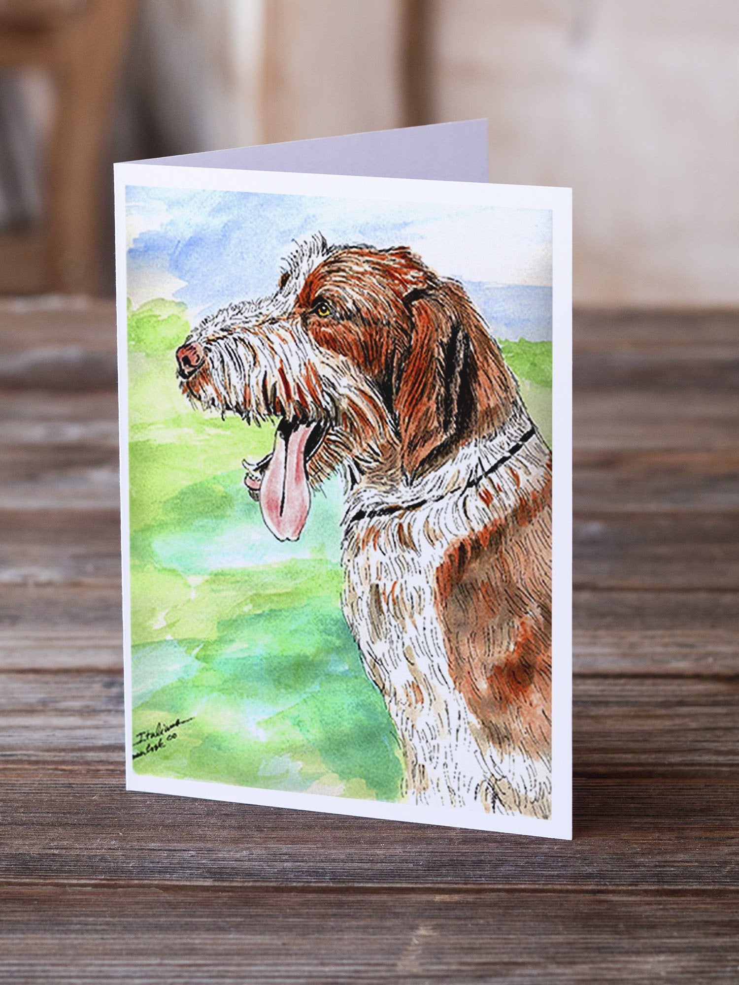 Italiano Spinone Greeting Cards Pack of 8 Blank Cards with Envelopes Whimsical A7 Size 5x7