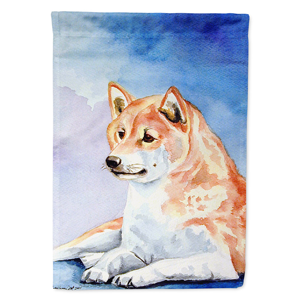 Shiba Inu House Flag 28x40 Porch Sleeve Pole Decorative Outside Yard Banner Artwork Wall Hanging, Polyester