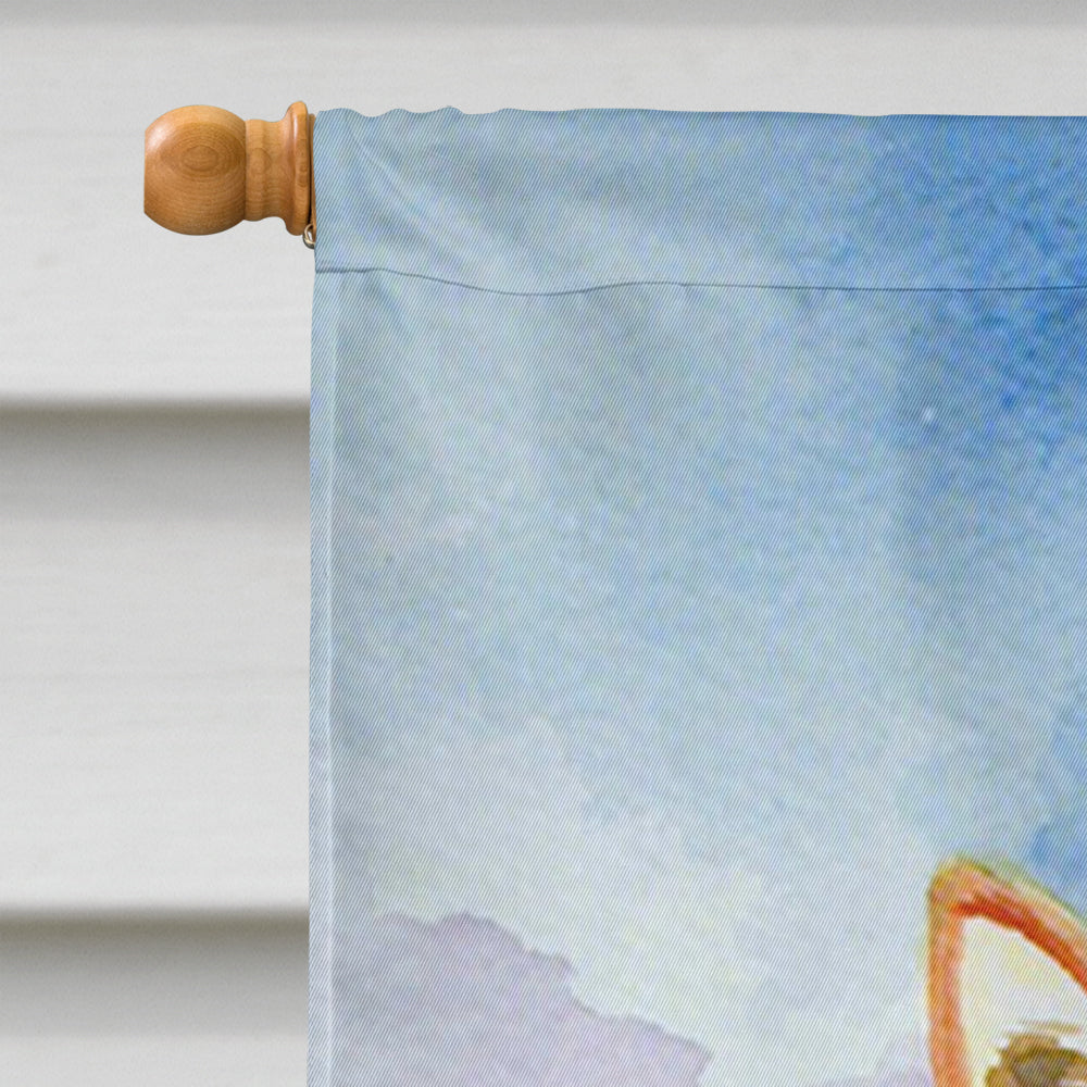 Shiba Inu House Flag 28x40 Porch Sleeve Pole Decorative Outside Yard Banner Artwork Wall Hanging, Polyester