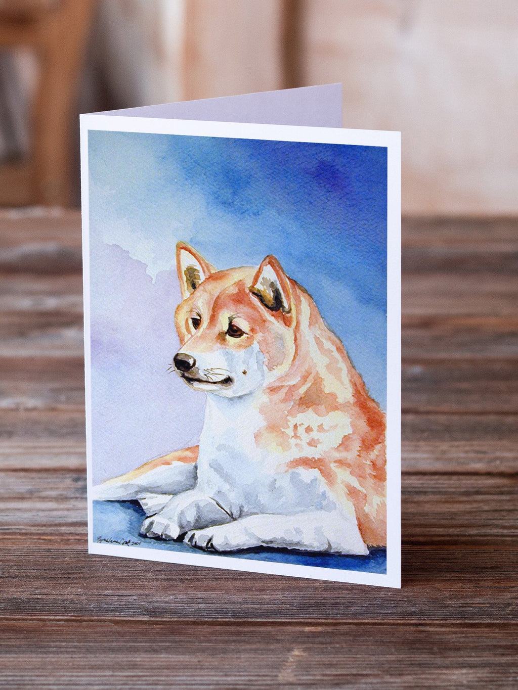 Shiba Inu Greeting Cards Pack of 8 Blank Cards with Envelopes Whimsical A7 Size 5x7