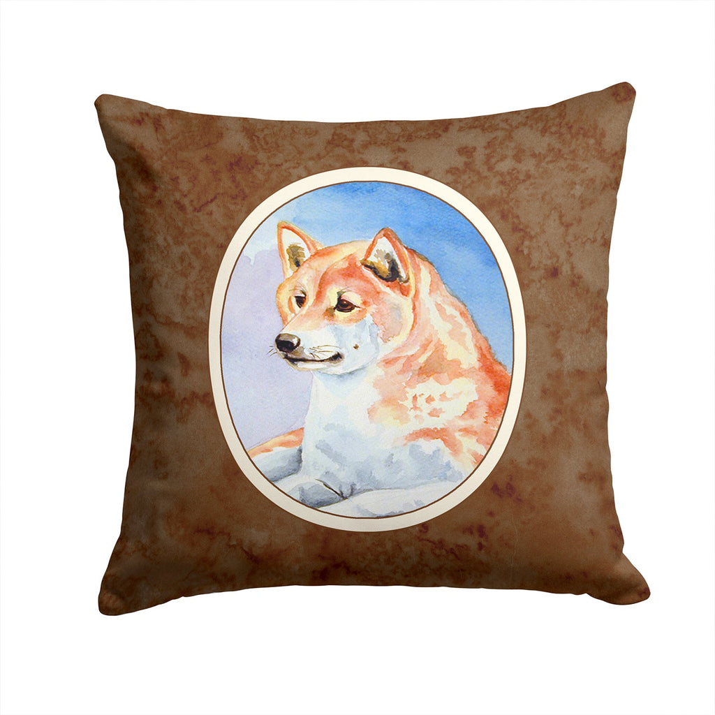 Shiba Inu Decorative Throw Pillow 14x14 Indoor Outdoor Accent Cushion, Fabric Cover with Insert for Sofa, Bed, Porch & Living Room