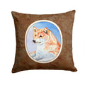 Shiba Inu Decorative Throw Pillow 14x14 Indoor Outdoor Accent Cushion, Fabric Cover with Insert for Sofa, Bed, Porch & Living Room