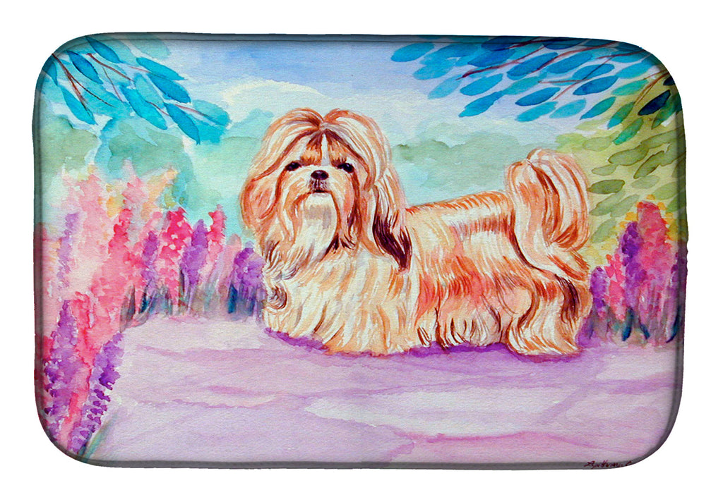 Shih Tzu Dish Drying Mat Absorbent Dish Drying Mat Pad for Kitchen Counter Dish Drainer Mat for Countertop, 14 x 21", Multicolor