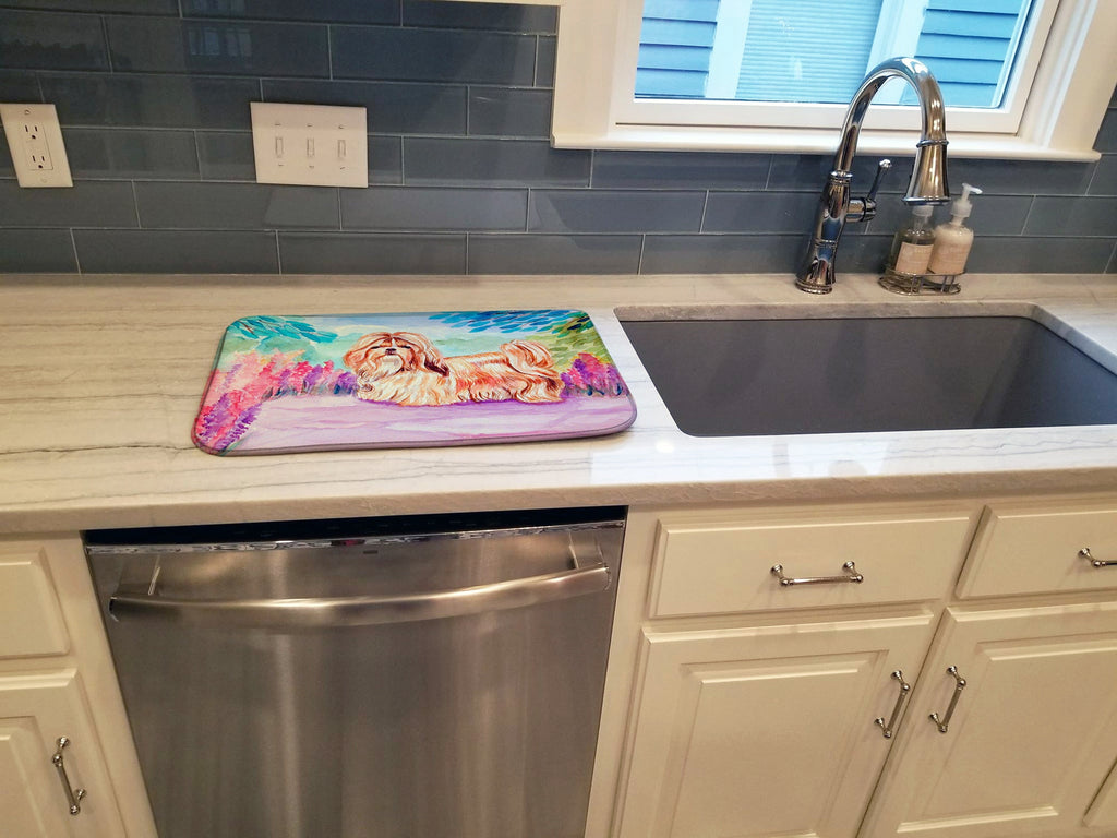 Shih Tzu Dish Drying Mat Absorbent Dish Drying Mat Pad for Kitchen Counter Dish Drainer Mat for Countertop, 14 x 21", Multicolor