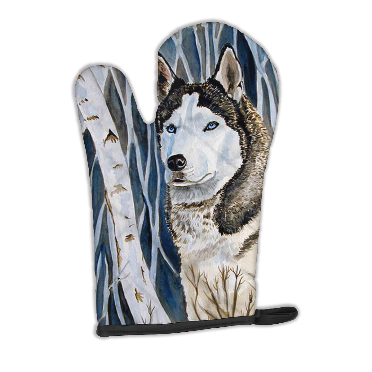 Siberian Husky Oven Mitt Heat Resistant Thick Oven Mitt for Hot Pans and Oven, Kitchen Mitt Protect Hands, Cooking Baking Glove