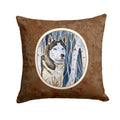 Siberian Husky Decorative Throw Pillow 14x14 Indoor Outdoor Accent Cushion, Fabric Cover with Insert for Sofa, Bed, Porch & Living Room
