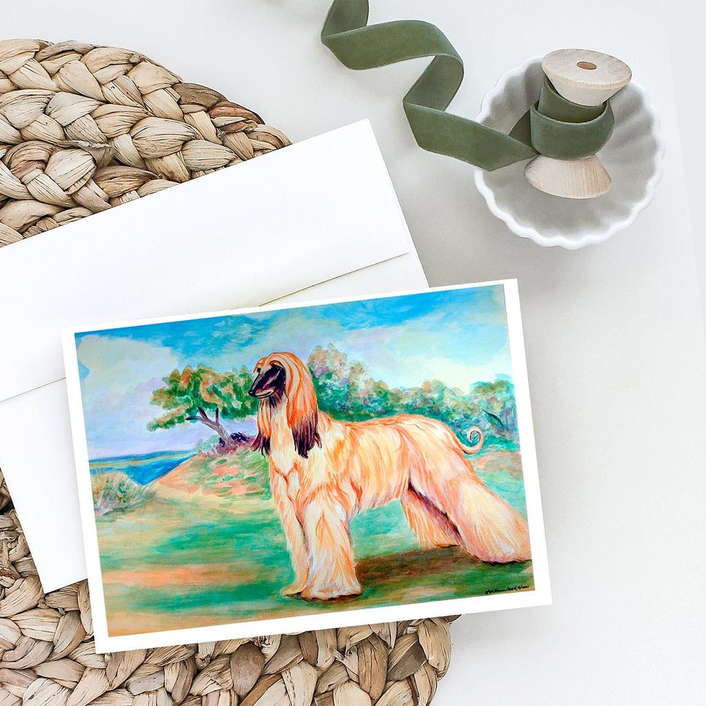 Afghan Hound Greeting Cards Pack of 8 Blank Cards with Envelopes Whimsical A7 Size 5x7
