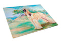 Afghan Hound Cutting Board Tempered Glass Kitchen Cutting Surface, Heat Resistant Chopping, Non-Slip Feet, Food Prep & Serving