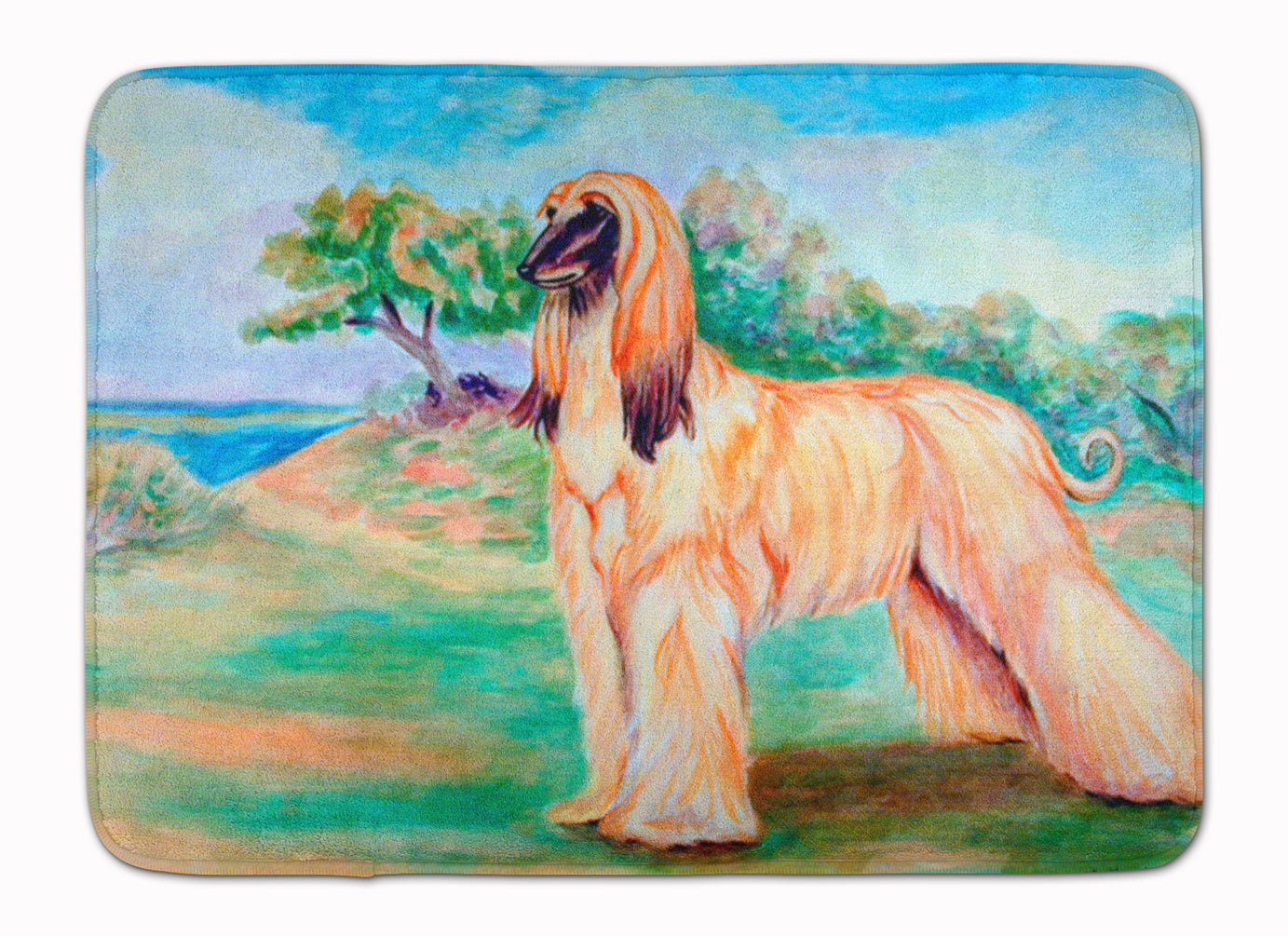 Afghan Hound Memory Foam Kitchen Mat Machine Washable Anti-Fatigue Cushion Comfort Bath or Kitchen Rug