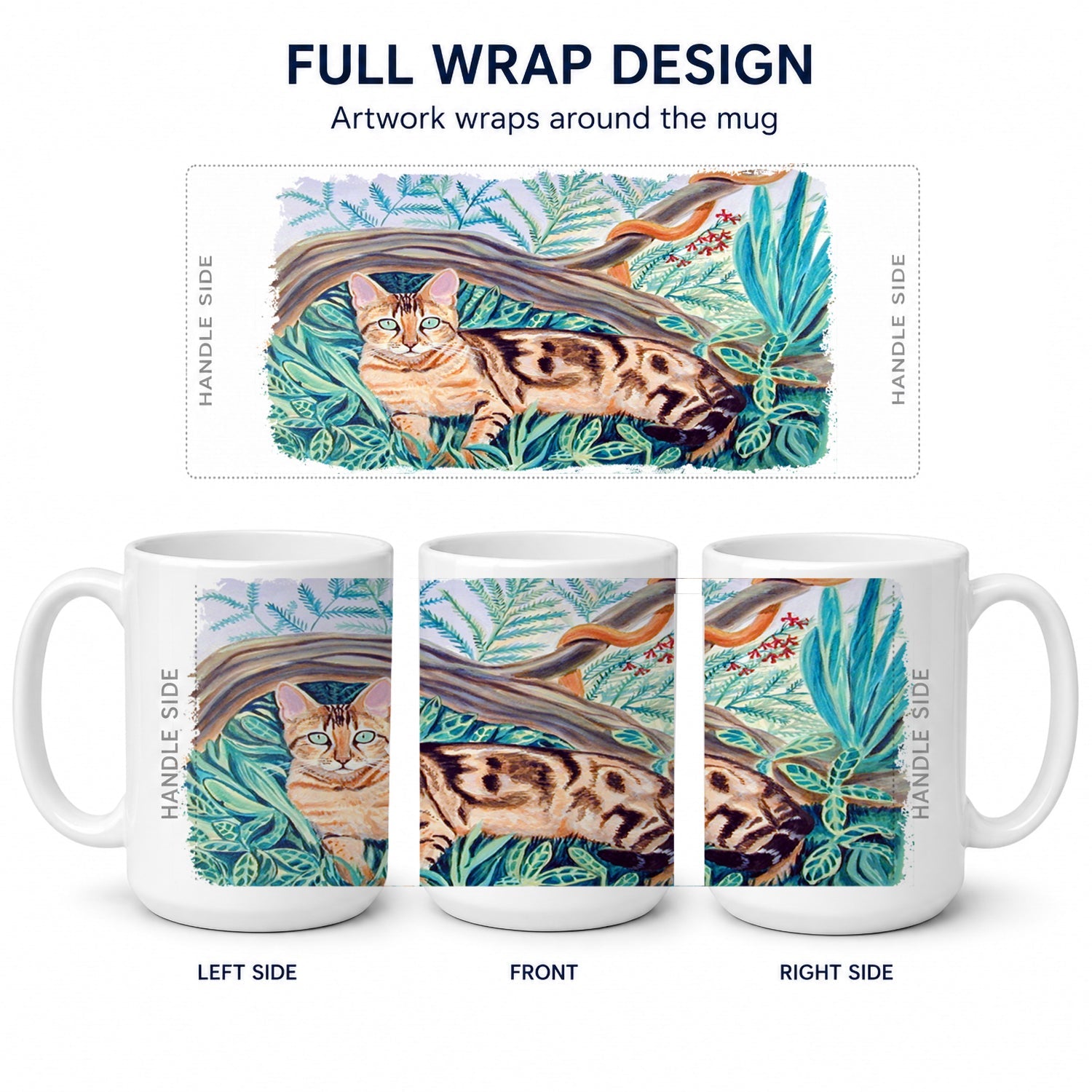 Cat - Maine Coon Ceramic Coffee Mug 15 oz Decorative Large C Handle Mug Cup for Tea, Cocoa Hot Chocolate