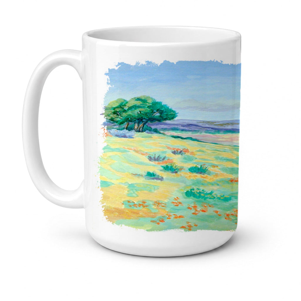 Collie Ceramic Coffee Mug 15 oz Decorative Large C Handle Mug Cup for Tea, Cocoa Hot Chocolate