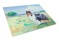Collie Cutting Board Tempered Glass Kitchen Cutting Surface, Heat Resistant Chopping, Non-Slip Feet, Food Prep & Serving