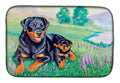 Rottweiler Dish Drying Mat Absorbent Dish Drying Mat Pad for Kitchen Counter Dish Drainer Mat for Countertop, 14 x 21", Multicolor