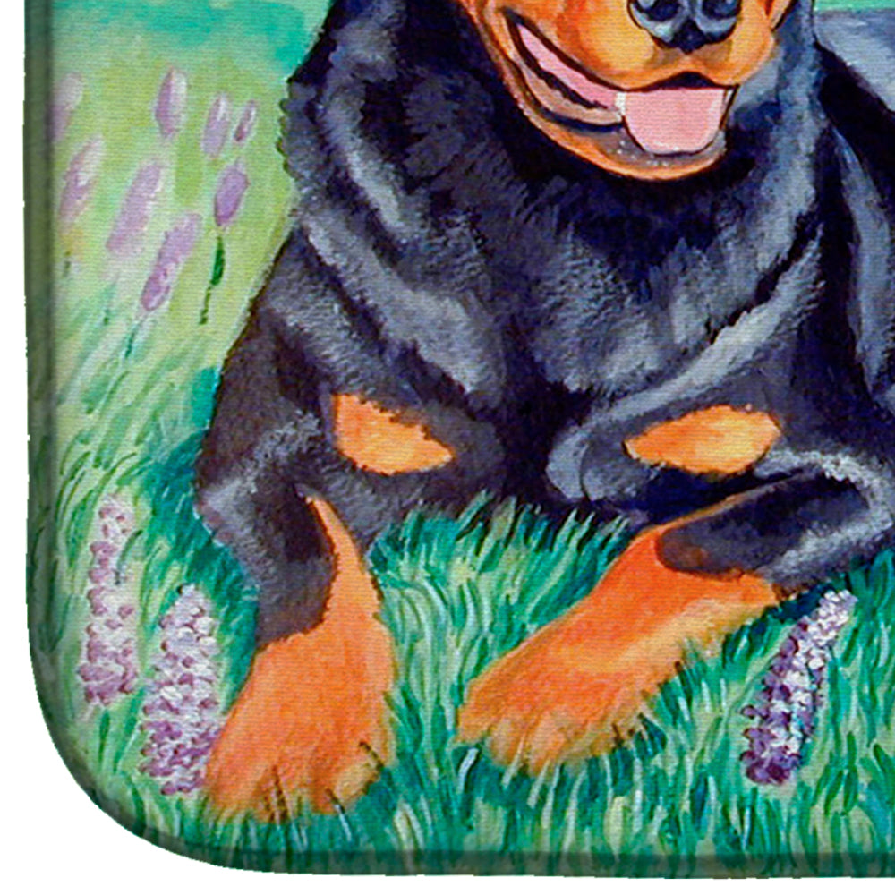 Rottweiler Dish Drying Mat Absorbent Dish Drying Mat Pad for Kitchen Counter Dish Drainer Mat for Countertop, 14 x 21", Multicolor