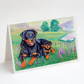 Rottweiler Greeting Cards Pack of 8 Blank Cards with Envelopes Whimsical A7 Size 5x7