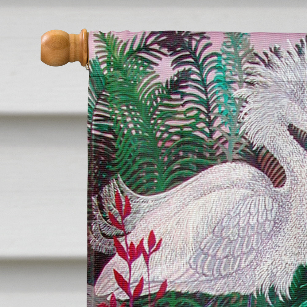 Bird - Egret House Flag 28x40 Porch Sleeve Pole Decorative Outside Yard Banner Artwork Wall Hanging, Polyester