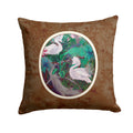 Bird - Egret Decorative Throw Pillow 14x14 Indoor Outdoor Accent Cushion, Fabric Cover with Insert for Sofa, Bed, Porch & Living Room