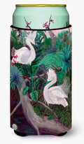 Bird - Egret Tall Boy Hugger Can Cooler Sleeve Machine Washable Drink Collapsible Insulator Beverage Insulated Holder