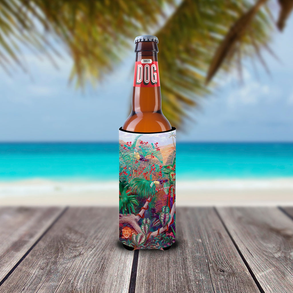 Bird - Toucan Slim Can Hugger , Insulated Foam Hugger for 12 oz Slim Cans, Beer Bottles & Water Bottles, Printed in USA