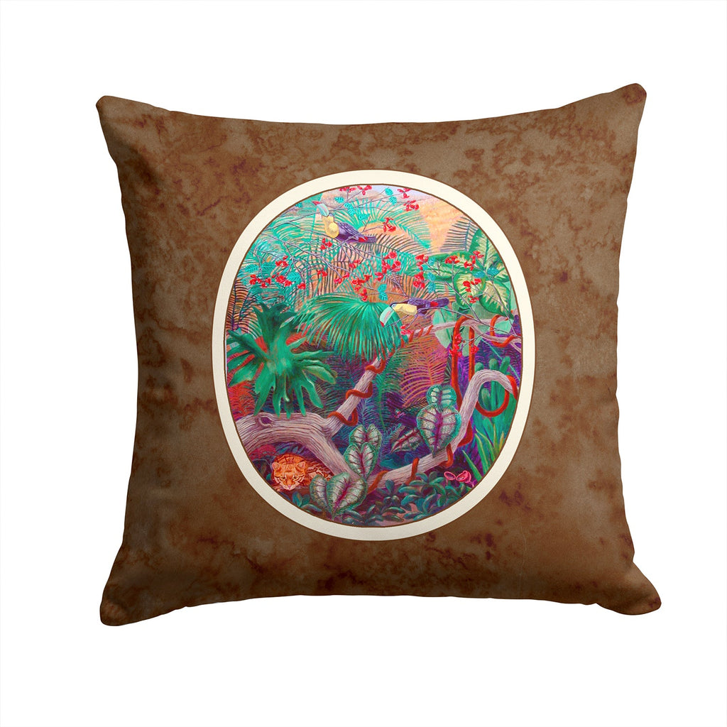 Bird - Toucan Decorative Throw Pillow 14x14 Indoor Outdoor Accent Cushion, Fabric Cover with Insert for Sofa, Bed, Porch & Living Room