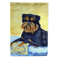 Brussels Griffon House Flag 28x40 Porch Sleeve Pole Decorative Outside Yard Banner Artwork Wall Hanging, Polyester