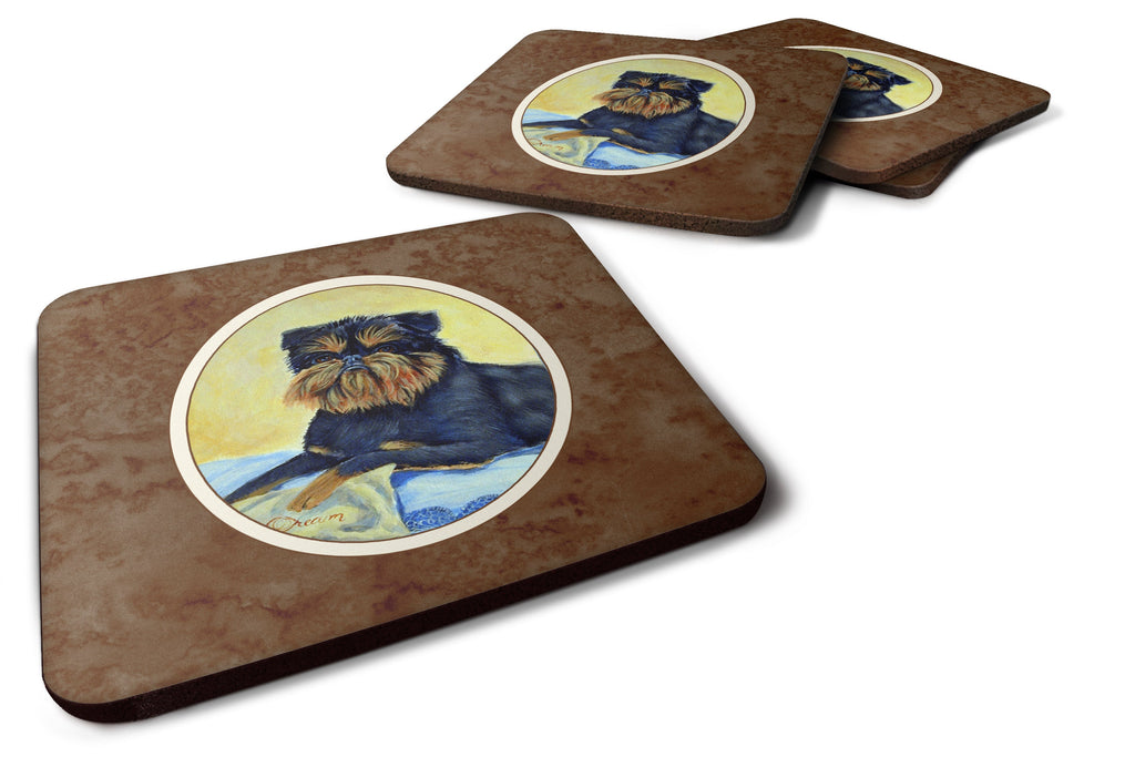 Brussels Griffon Foam Coasters Set of 4 Cup Coasters for Indoor Outdoor, Tabletop Protection, Anti Slip, Mouse pad Material