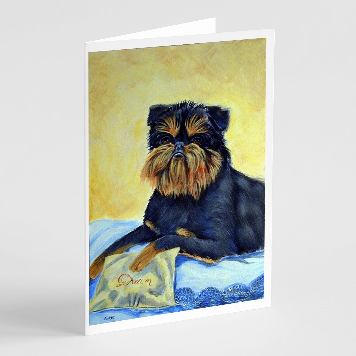 Brussels Griffon Greeting Cards Pack of 8 Blank Cards with Envelopes Whimsical A7 Size 5x7