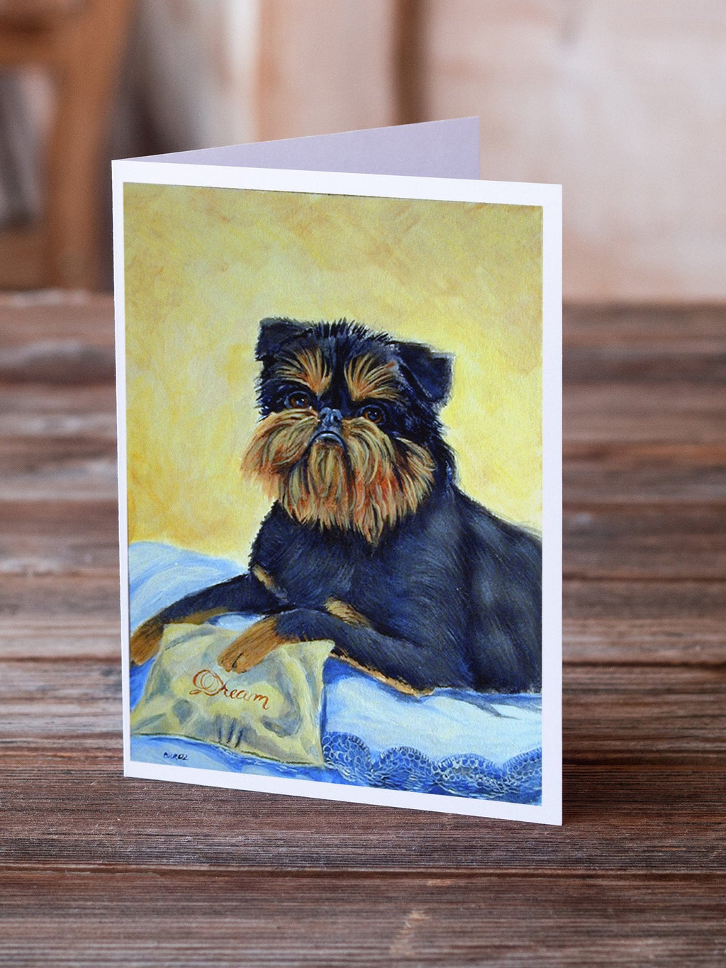Brussels Griffon Greeting Cards Pack of 8 Blank Cards with Envelopes Whimsical A7 Size 5x7