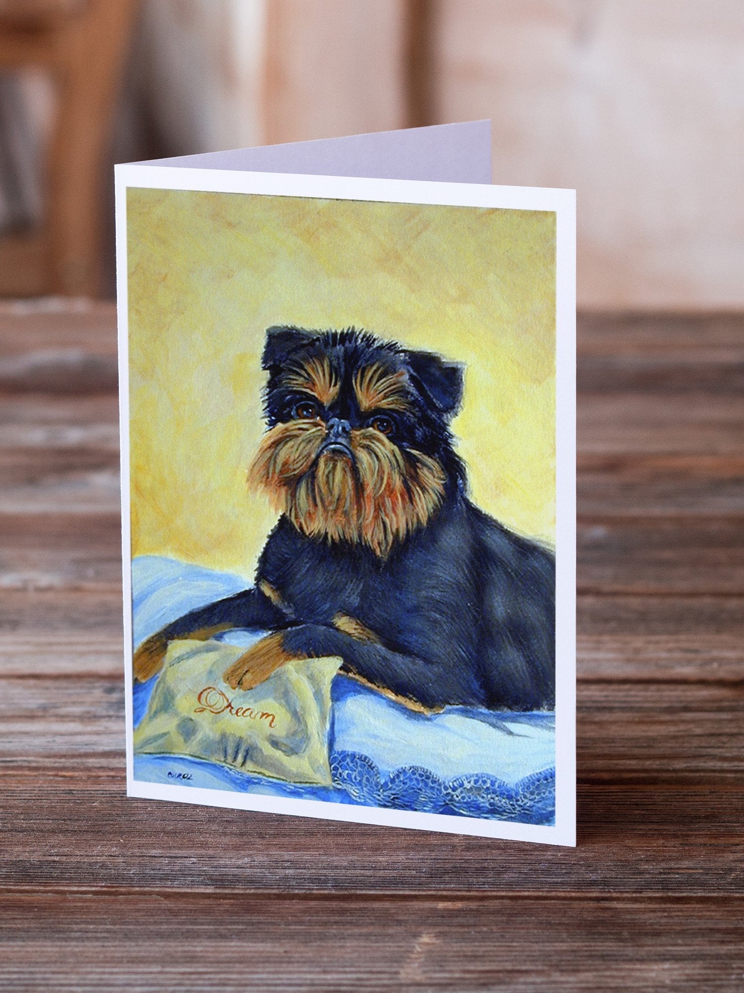 Brussels Griffon Greeting Cards Pack of 8 Blank Cards with Envelopes Whimsical A7 Size 5x7