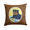 Brussels Griffon Decorative Throw Pillow 14x14 Indoor Outdoor Accent Cushion, Fabric Cover with Insert for Sofa, Bed, Porch & Living Room