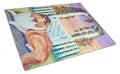 Collie Cutting Board Tempered Glass Kitchen Cutting Surface, Heat Resistant Chopping, Non-Slip Feet, Food Prep & Serving