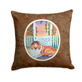 Collie Decorative Throw Pillow 14x14 Indoor Outdoor Accent Cushion, Fabric Cover with Insert for Sofa, Bed, Porch & Living Room