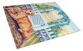 Golden Retriever and puppy at the fence Cutting Board Tempered Glass Kitchen Cutting Surface, Heat Resistant Chopping, Non-Slip Feet, Food Prep & Serving